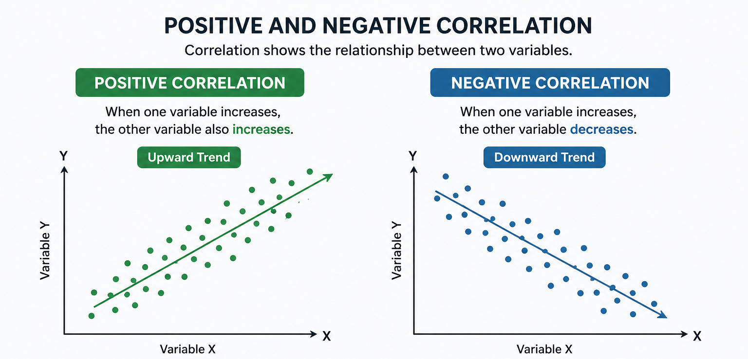 Positive and Negative Correlation